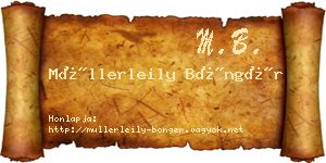 Müllerleily Böngér névjegykártya